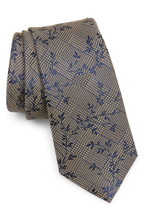 Glen Plaid Silk Tie