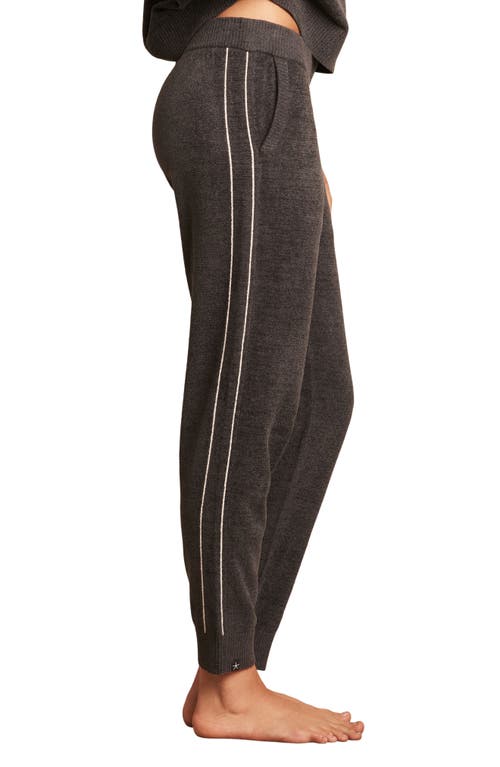 Barefoot Dreams Heartbeat Stripe Cozychic Ultra Lite® Lounge Pants In Carbon/sunrise Pink