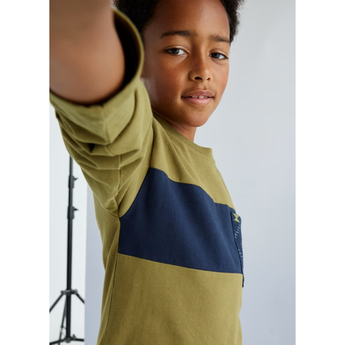 Mayoral T-shirt With Pocket In Green