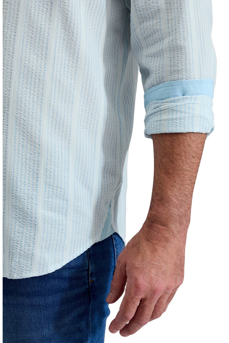 Nova Wave Button-Up Shirt, Alternate, color, MALACHITE HEATHER