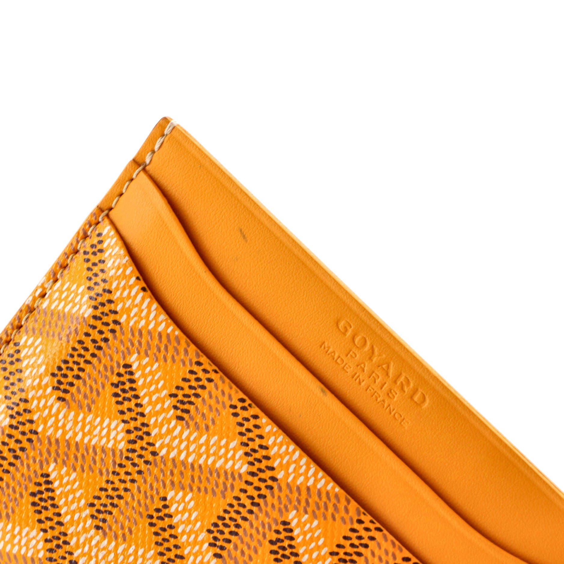 Pre-Owned Goyard Saint Sulpice Card Holder Coated Canvas, Alternate, color, Yellow