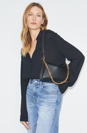 Small Perry Leather Shoulder Bag