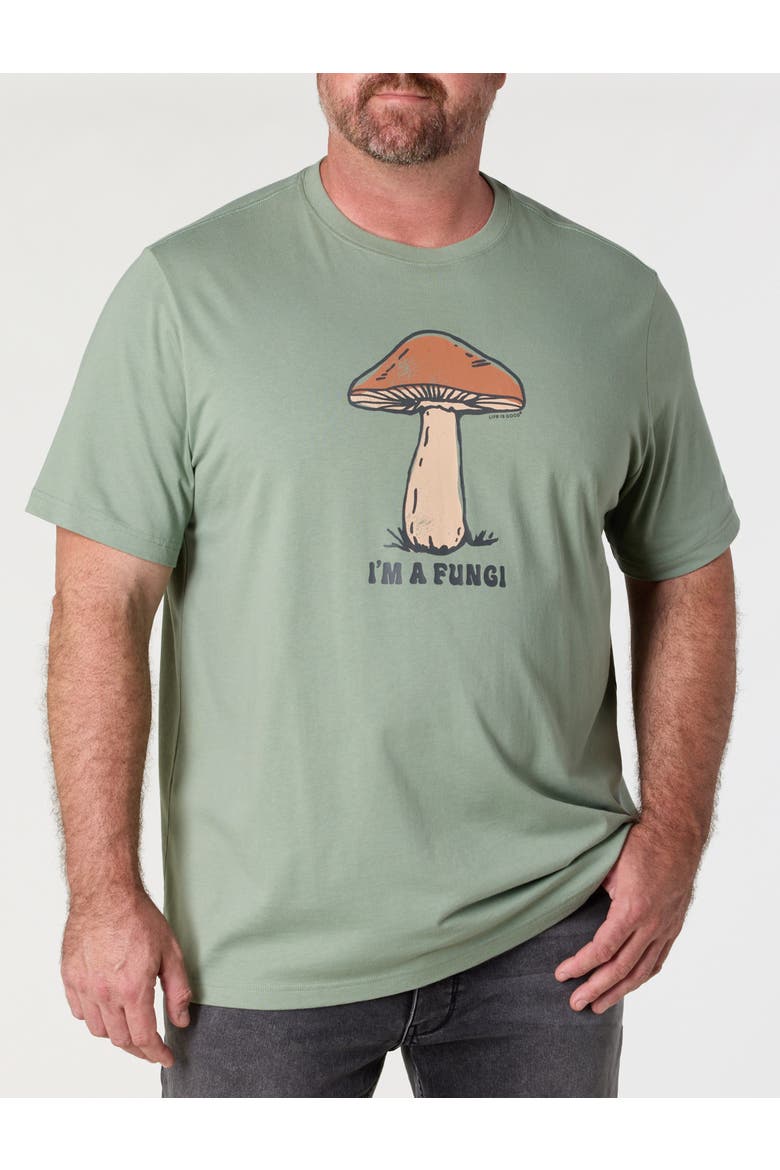 Big & Tall I'm A Fungi Graphic Tee, Main, color, GREEN