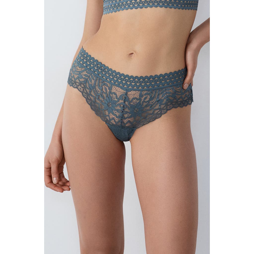Etam Dream Lace Briefs In Anthracite