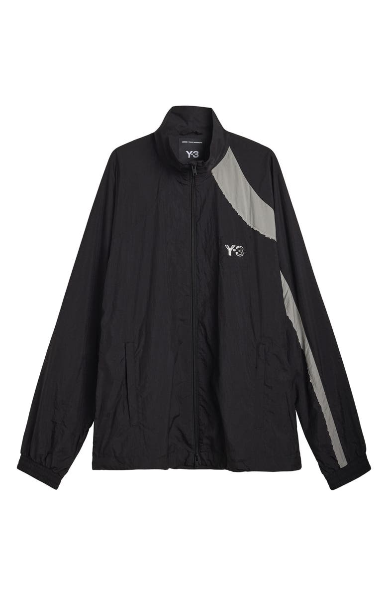 Y-3 Yohji Graphic Nylon Track Jacket, Main, color, Black