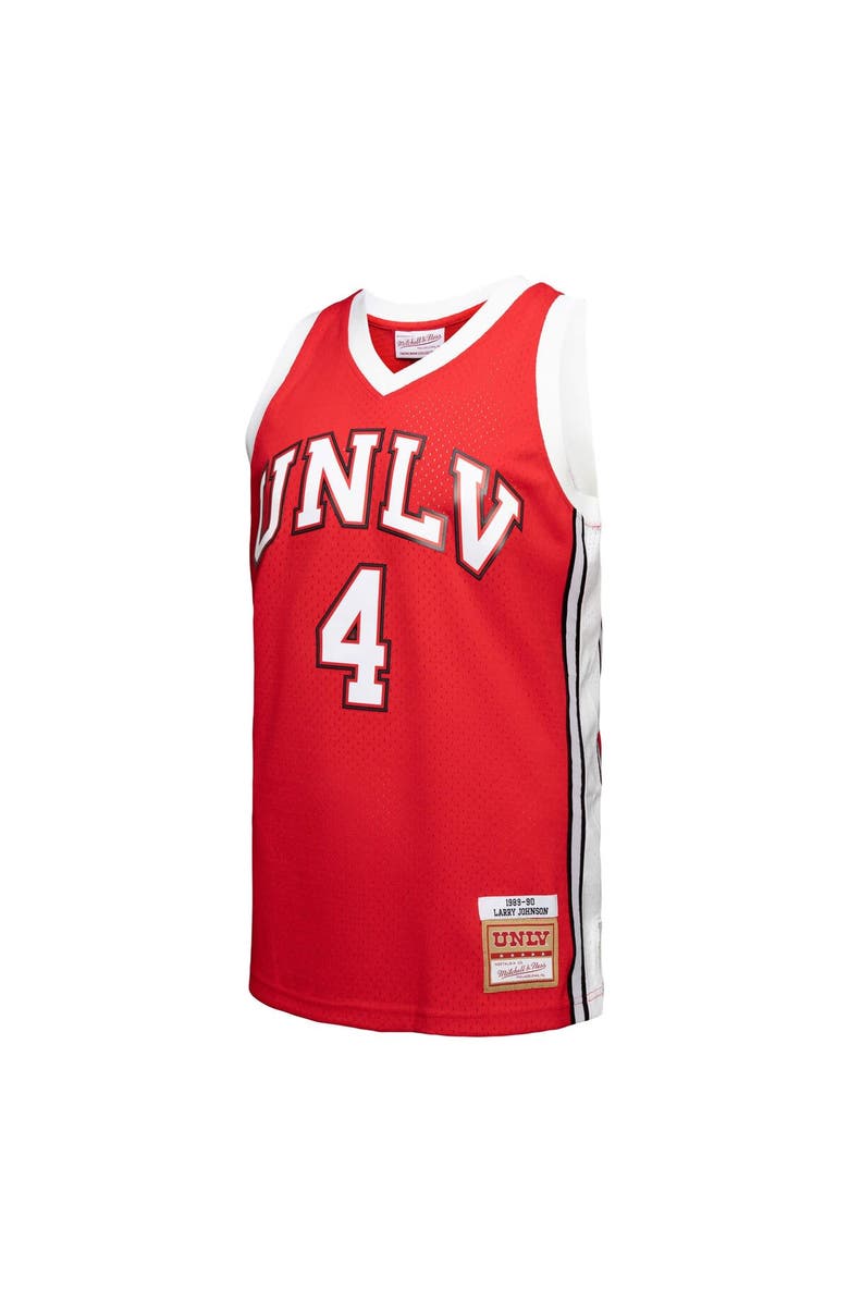 Mitchell & Ness Men's Mitchell & Ness Larry Johnson Red UNLV Rebels 1989/90 Player Swingman Jersey, Alternate, color, Red