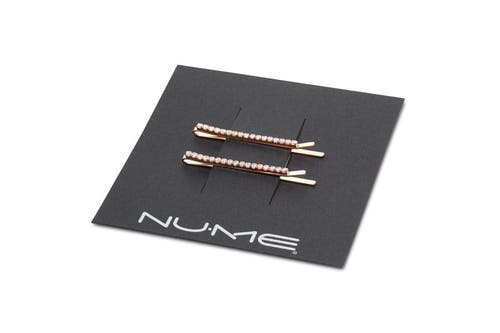 Shop Nume Sparkle Hair Pin Set Of 2- Rose Gold
