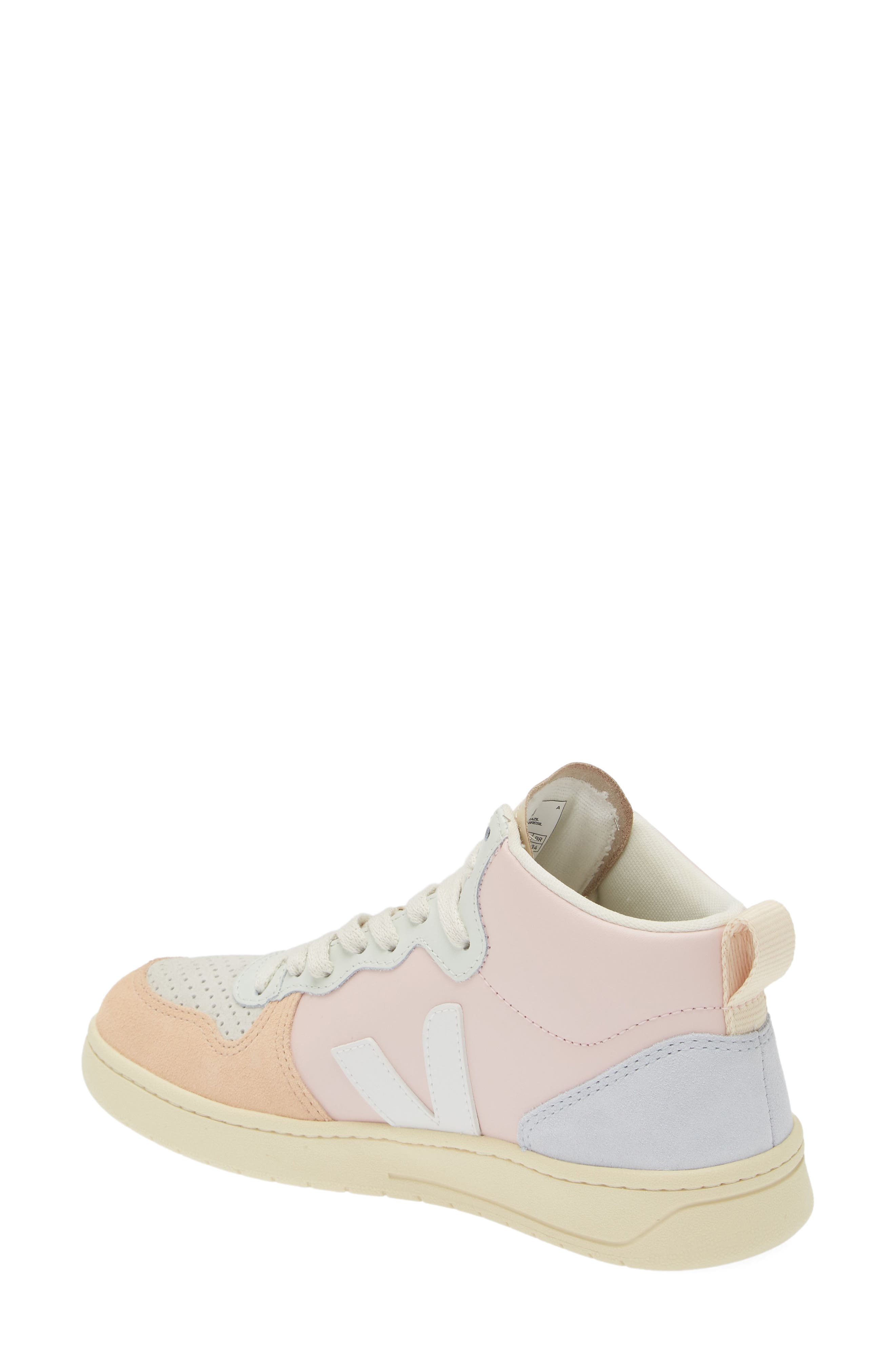 V-15 Mid Top Sneaker, Alternate, color, PETALE WHITE MULTICO
