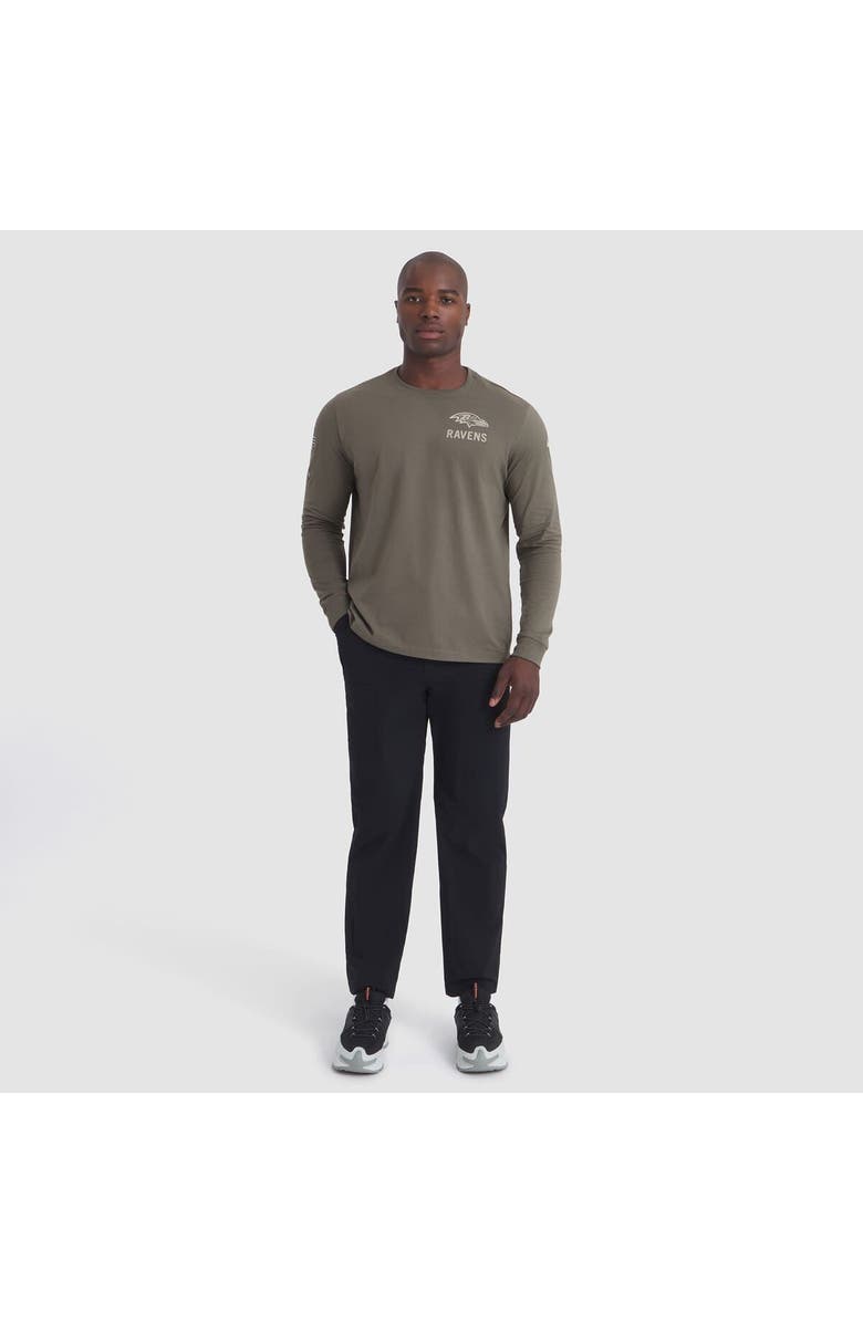 Nike Men's Nike Olive Baltimore Ravens 2025 Salute to Service Sideline Long Sleeve T-Shirt, Alternate, color, Olive
