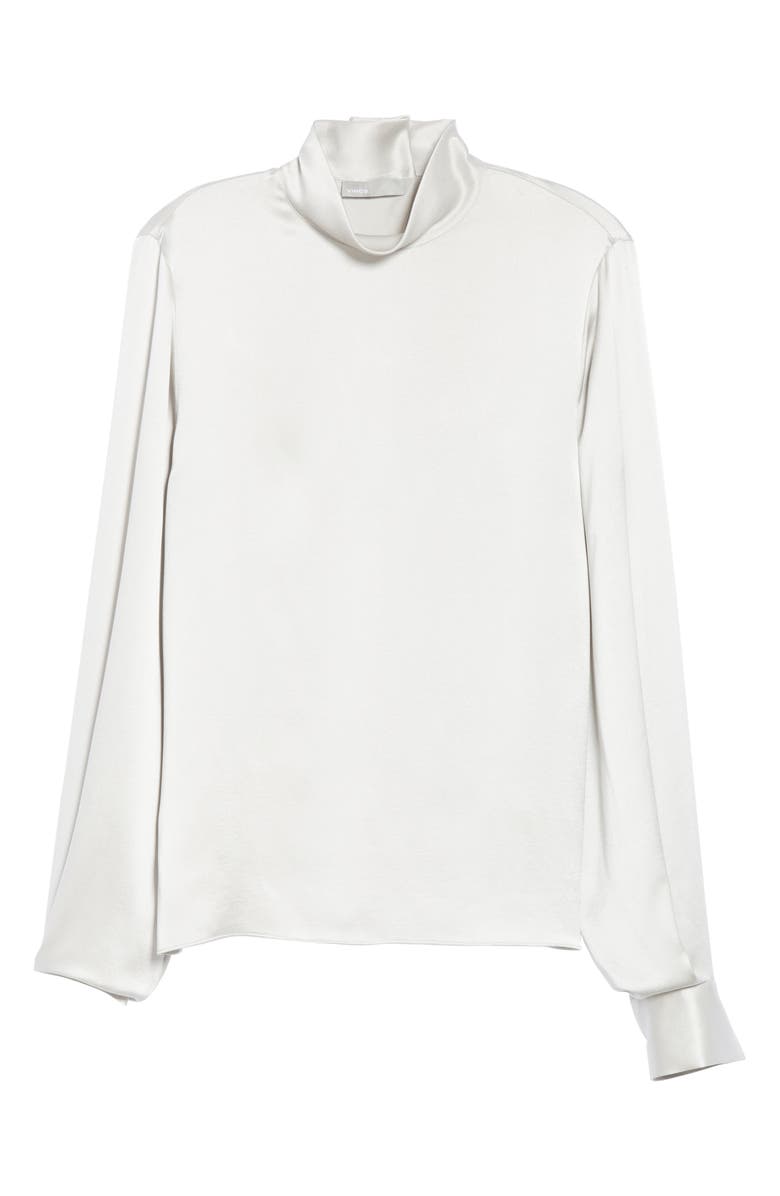 Vince High Neck Silk Blouse, Alternate, color, 