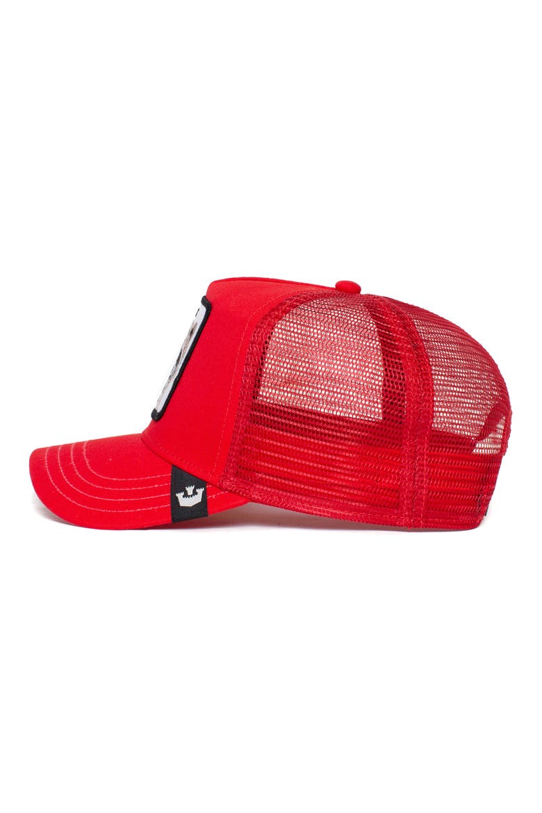 The Bandit Trucker Hat, Alternate, color, RED