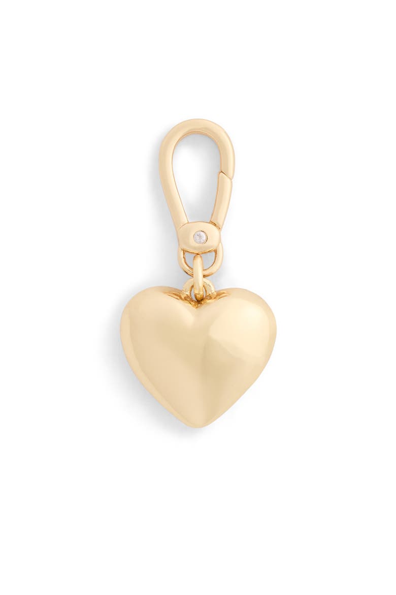Quilted C Heart Charm, Alternate, color, SHINY GOLD
