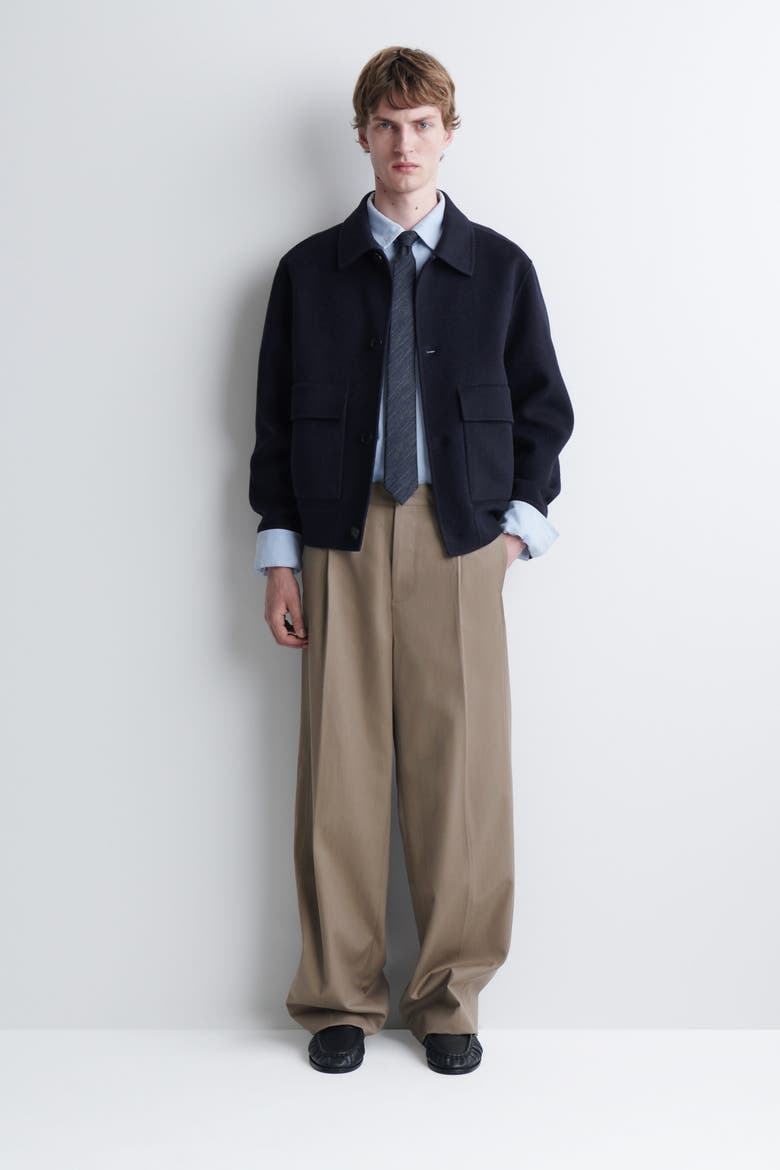 Denim-Effect Silk-Cotton Tie, Alternate, color, BLUE MÉLANGE