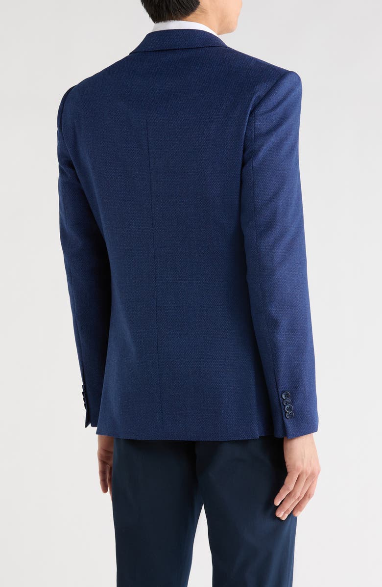 John Varvatos Star USA Heathered Knit Two Button Sport Coat, Alternate, color, Blue