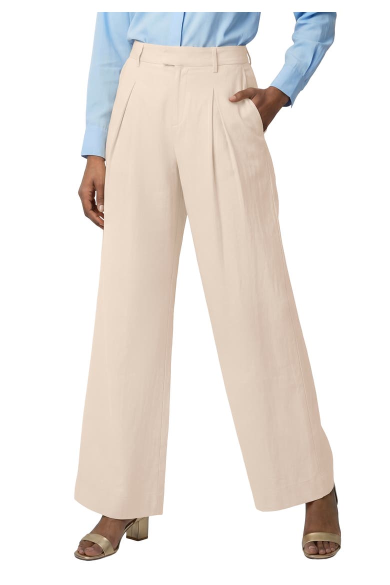 Linen Wide-Leg Trouser, Main, color, OATMEAL