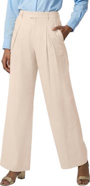 Jessica London Linen Wide-Leg Trouser