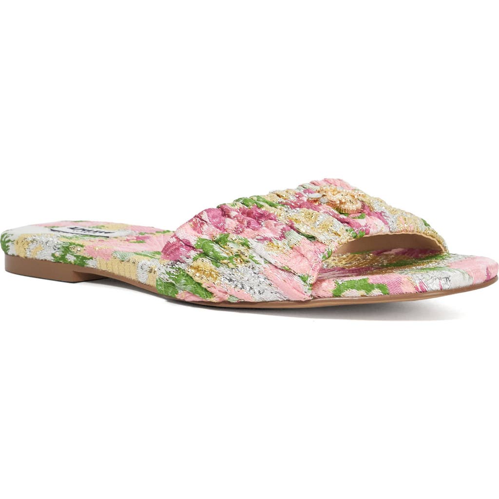 Dune London Nautical Slide Sandal In Pink