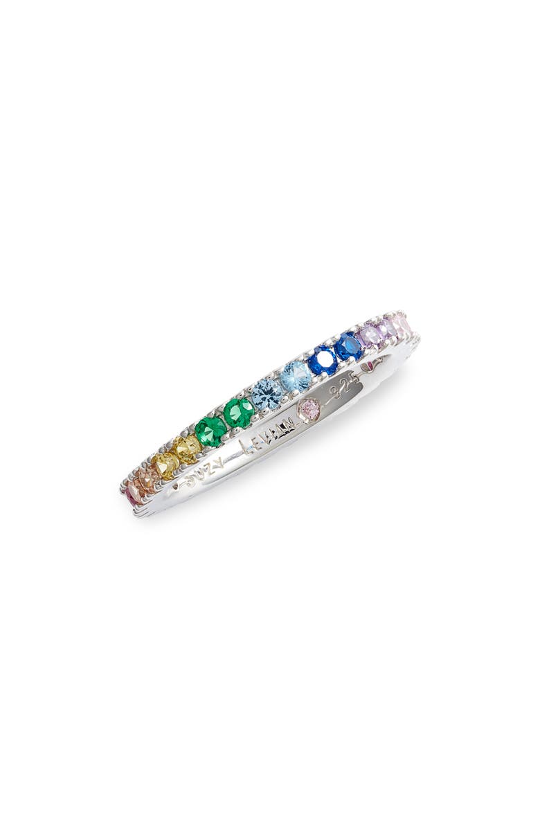 SUZY LEVIAN Sterling Silver Rainbow Eternity Band, Main, color, Multi