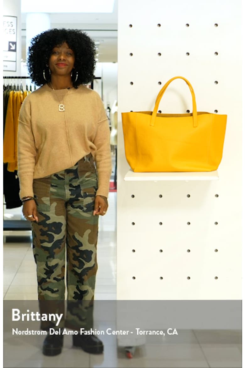 Violet Horizontal Leather Tote video