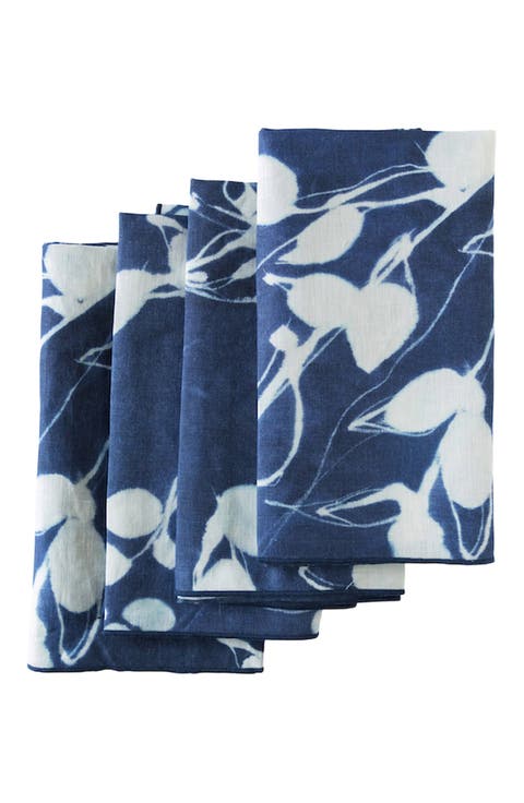 Porto Print in Indigo Napkin Set of 4