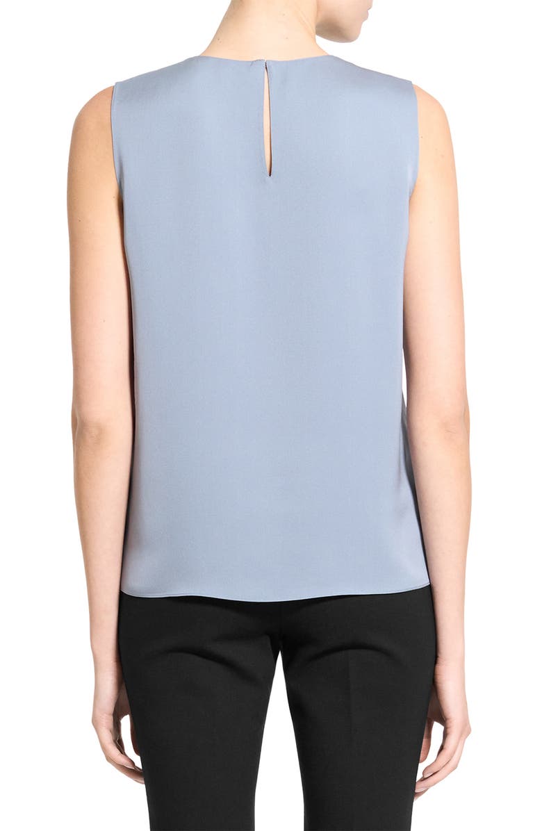 Theory Sleeveless Silk Blouse, Alternate, color, Harbor Blue - 2Jg