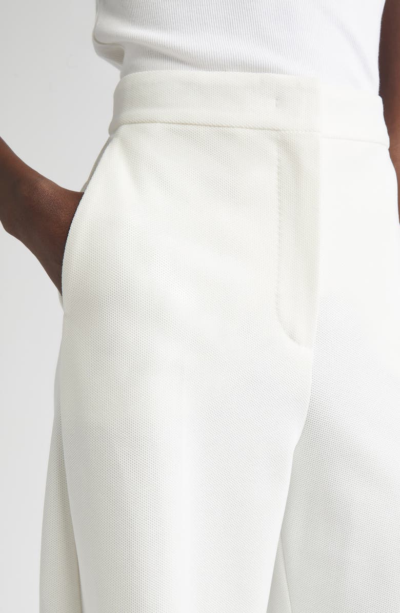 Max Mara Ponte Knit Wide Leg Pants, Alternate, color, White