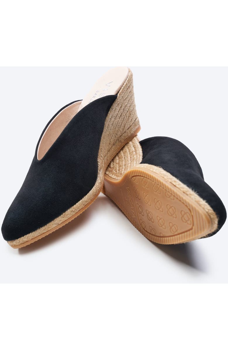 VISCATA Truja Suede Espadrille Mule Wedges, Alternate, color, Black