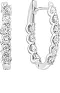 EFFY Diamond Scalloped Hoop Earrings in 14K White Gold