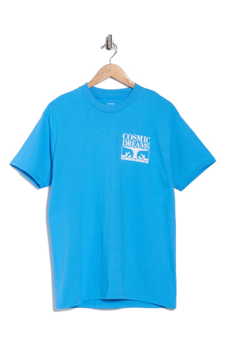 Obey Cosmic Dreams Graphic T-Shirt, Alternate, color, Azure Blue