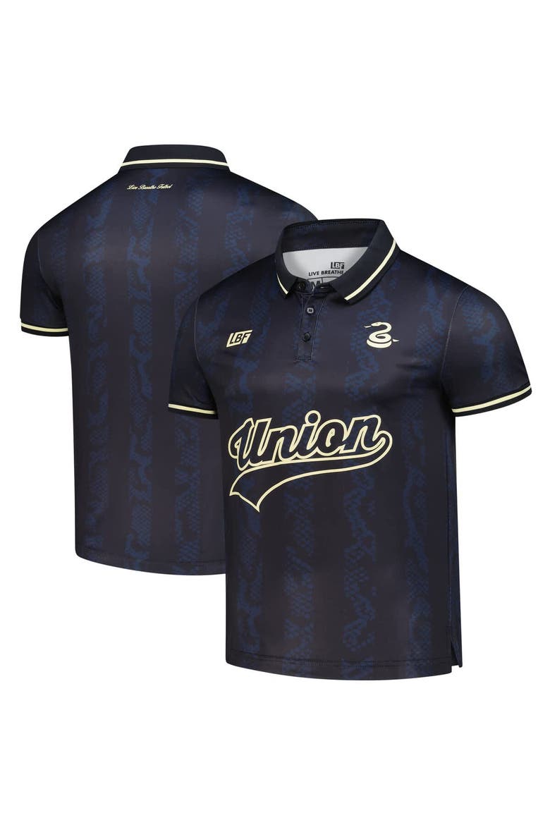 Unisex Live Breathe Futbol Navy Philadelphia Union Polo, Main, color, Navy