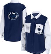 WEAR by Erin Andrews Women's WEAR by Erin Andrews Navy Penn State Nittany Lions Button-Up Shirt Jacket