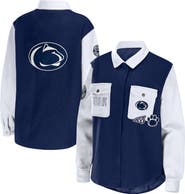 WEAR by Erin Andrews Women's WEAR by Erin Andrews Navy Penn State Nittany Lions Button-Up Shirt Jacket
