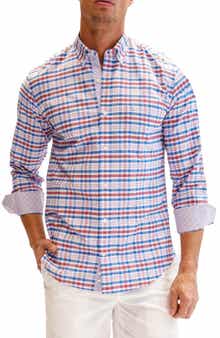 TailorByrd Regular Fit Heritage Plaid Cotton Button-Down Shirt