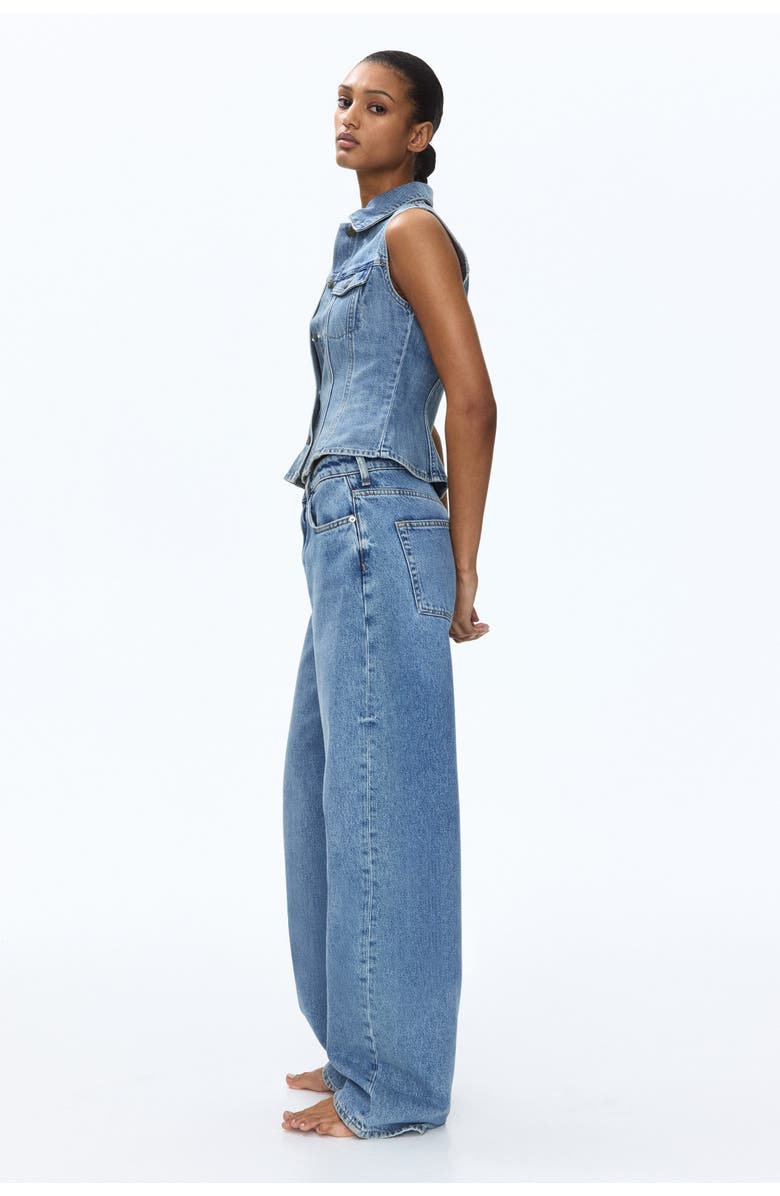 H&M Denim Waistcoat, Alternate, color, Light Denim Blue