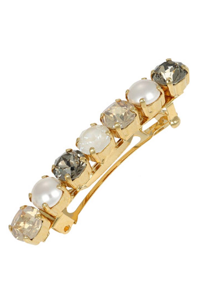 L. Erickson Juliet Crystal Barette, Main, color, Linen Ignite/ Gol Shadow