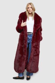 Oasis Maxi Faux Fur Plush Coat