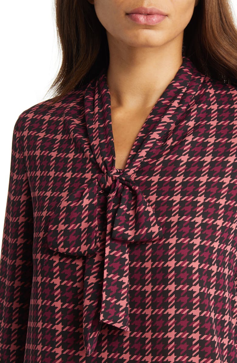 Anne Klein Long Sleeve Tie Neck Blouse, Alternate, color,