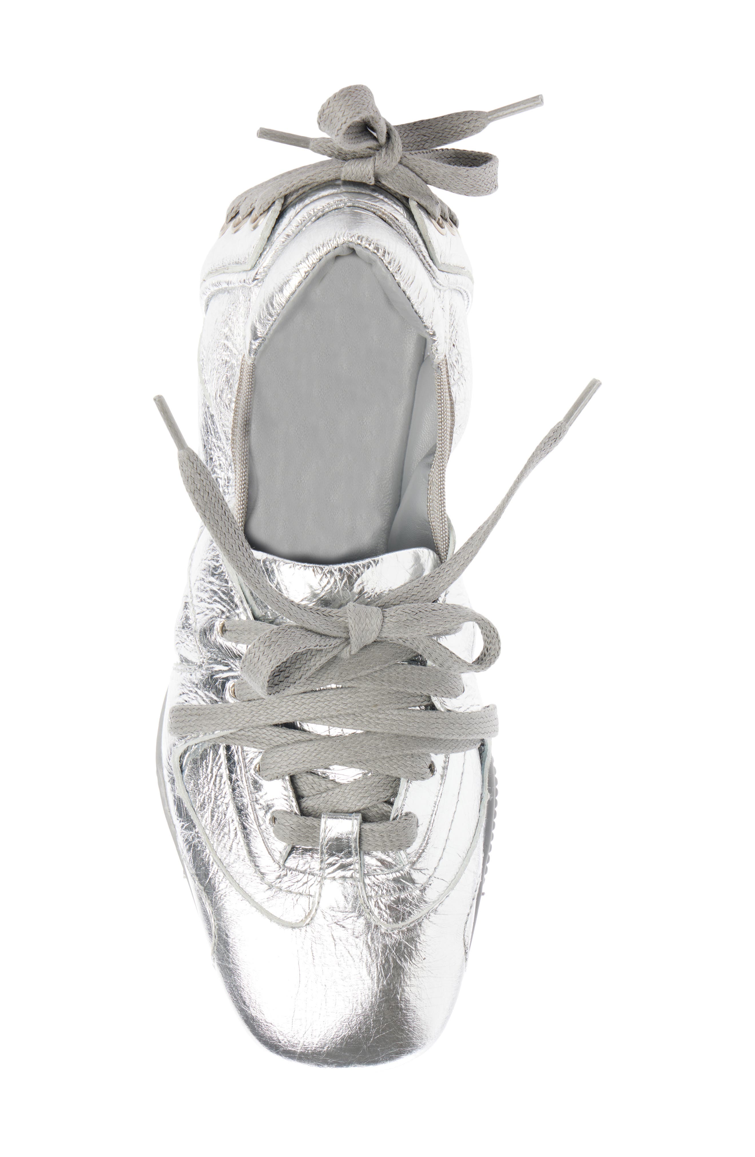 Acne Studios Bilaria Metallic Leather Low Top Sneaker, Alternate, color, 