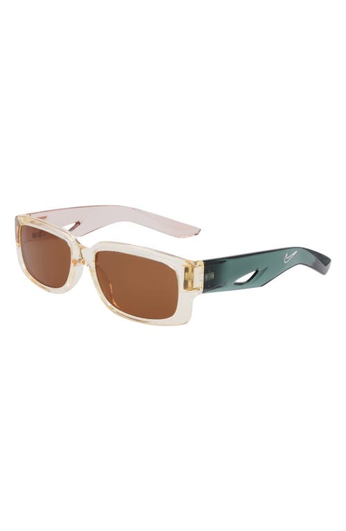 Nike Variant I 56mm Rectangle Sunglasses In White