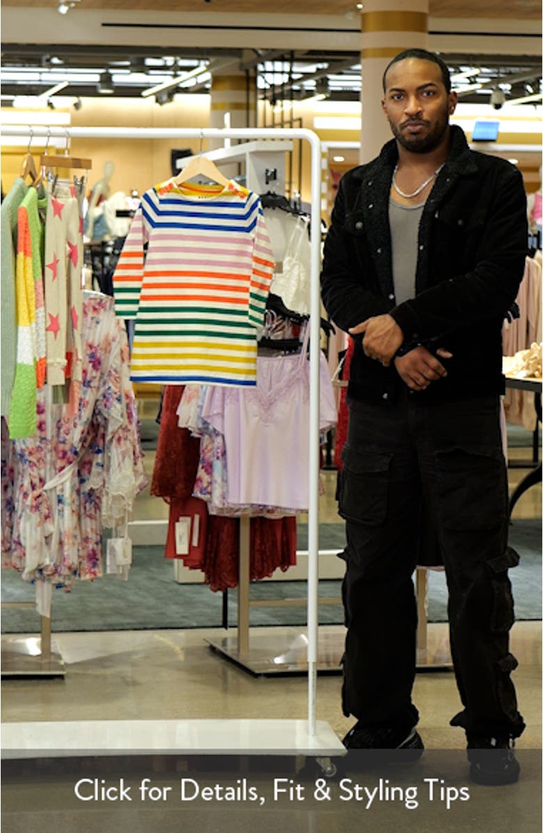 Kids
 Stripe Long Sleeve Cotton Jersey Dress, sales video thumbnail