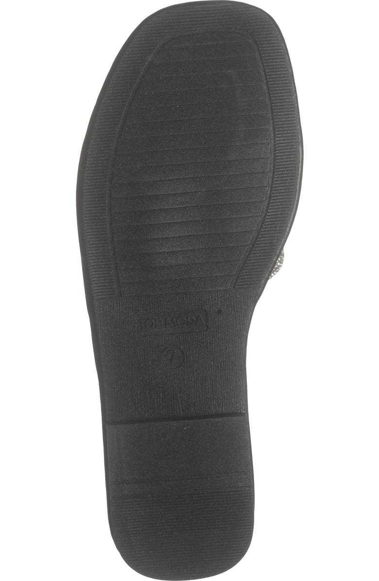 TOP MODA Medusa Slide Sandal, Alternate, color, Black Pu