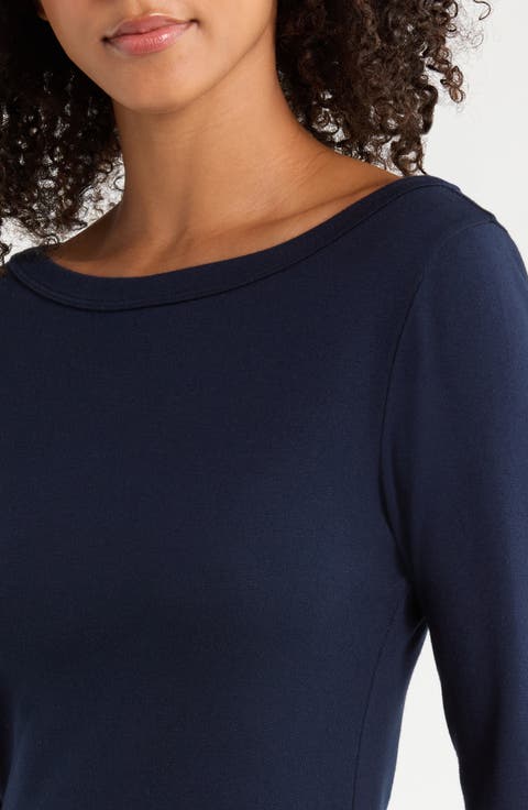 The Baby Rib Boat Neck Top