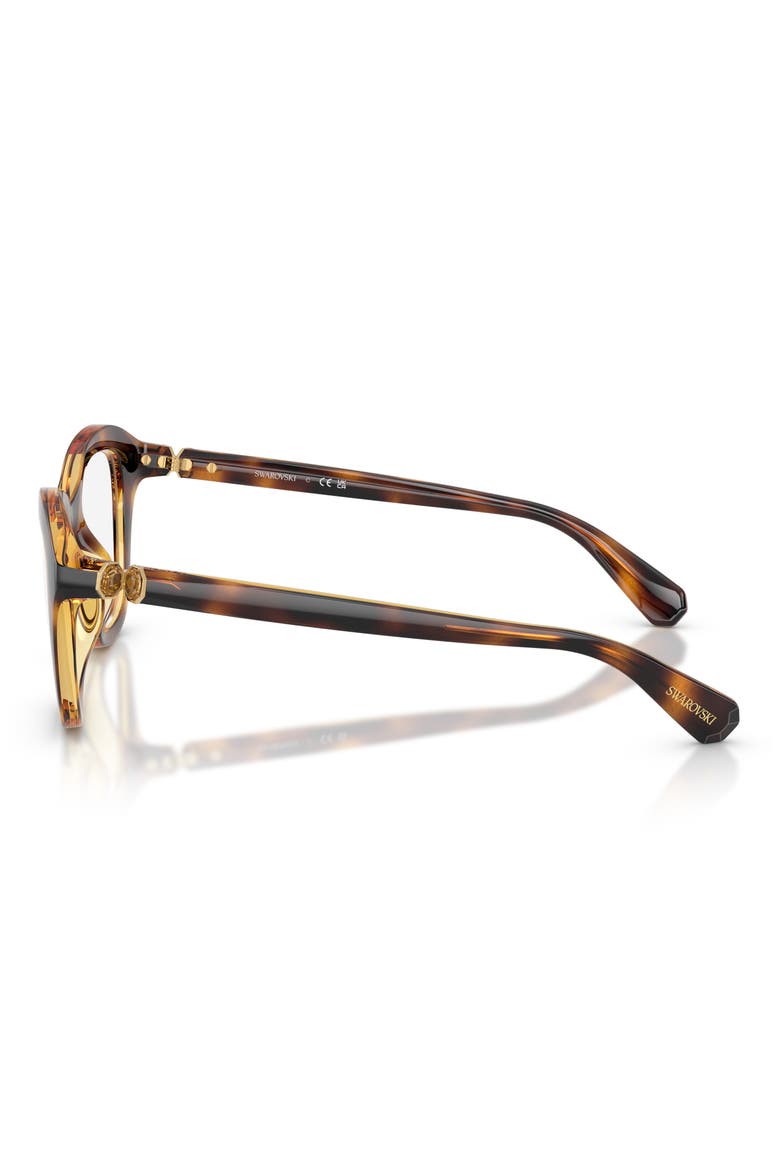 50mm Small Cat Eye Optical Glasses, Alternate, color, HAVANA / DEMO LENS