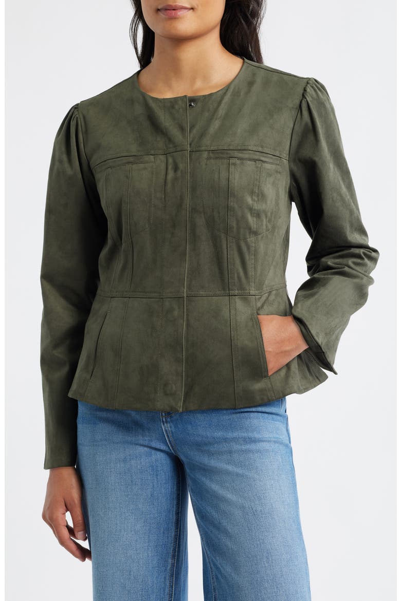 Peplum Jacket, Alternate, color, LAUREL WREATH
