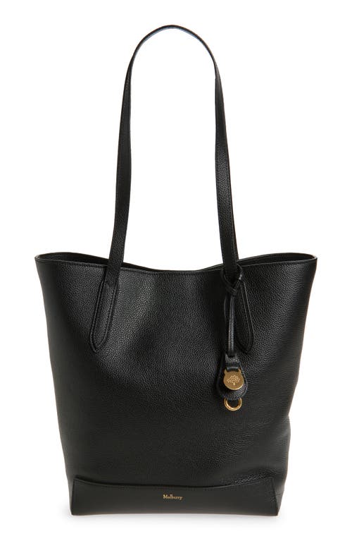 Mulberry Leather North/south Shopper Tote In Black