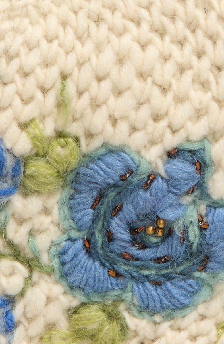 FRENCH KNOT Josephine Wool Cloche, Alternate, color, White