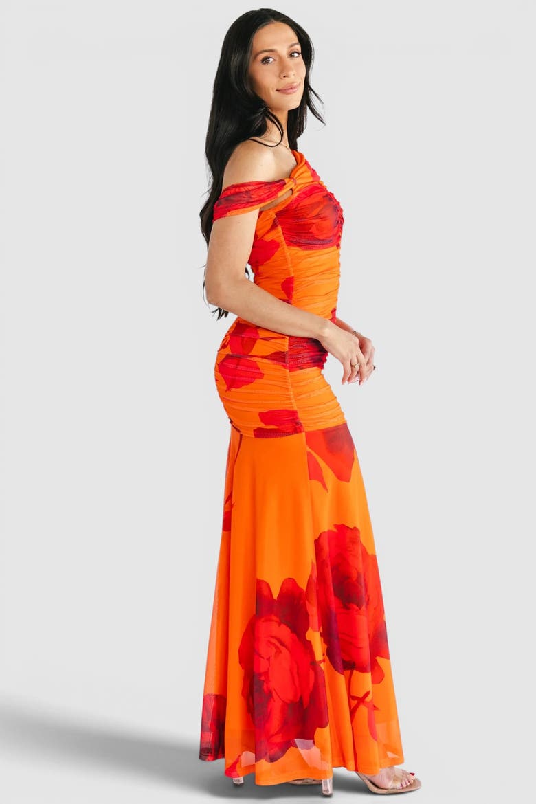 Santorini Maxi Dress, Alternate, color, Orange