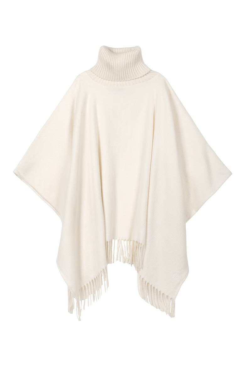 Turtleneck Woven Ruana, Main, color, IVORY