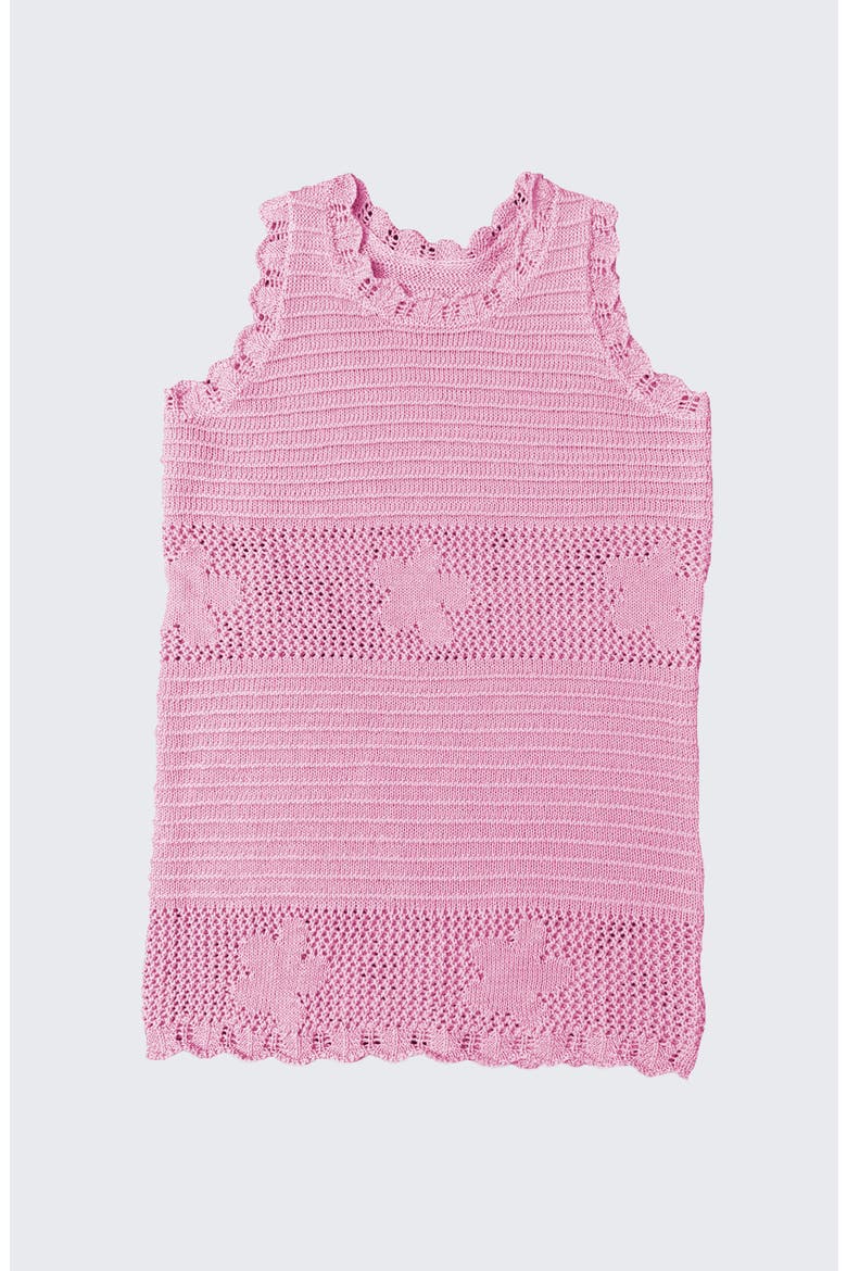 Floral Crochet Swim Coverup, Main, color, Rose