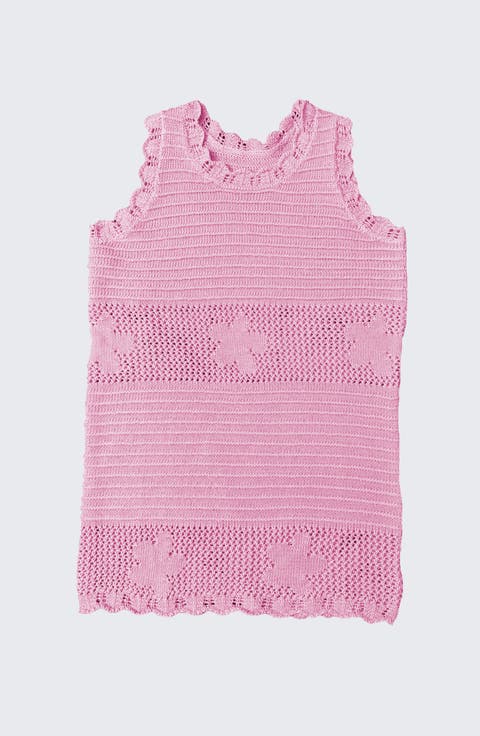 Floral Crochet Swim Coverup